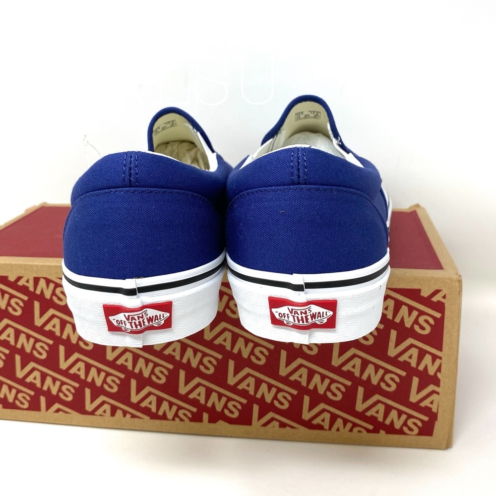 VANS Classic Slip On Twilling Blue Canvas Women’s - Picture 6 of 8